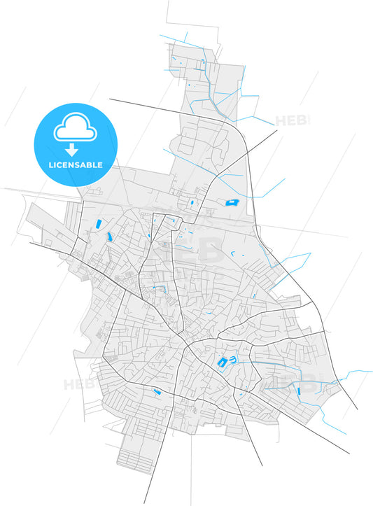 Boryspil, Kiev Oblast, Ukraine, high quality vector map