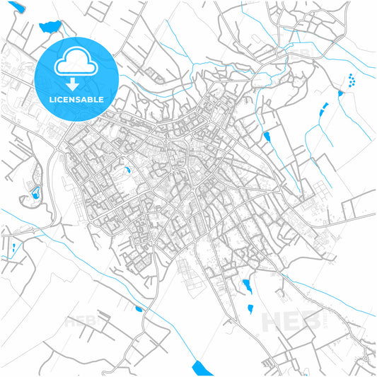 Botoșani, Botoșani, Romania, city map with high quality roads.