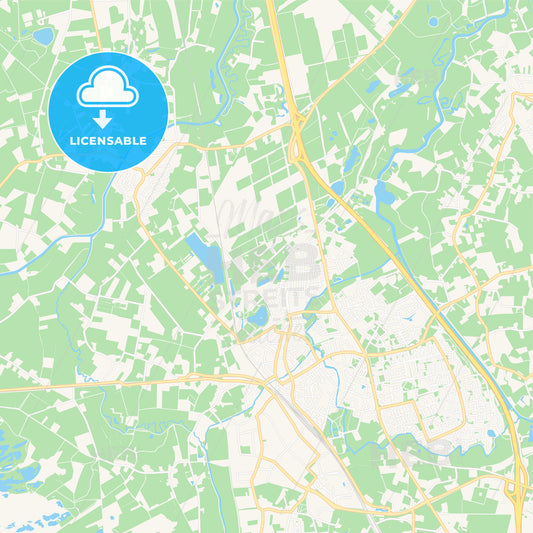 Boxtel, Netherlands Vector Map - Classic Colors