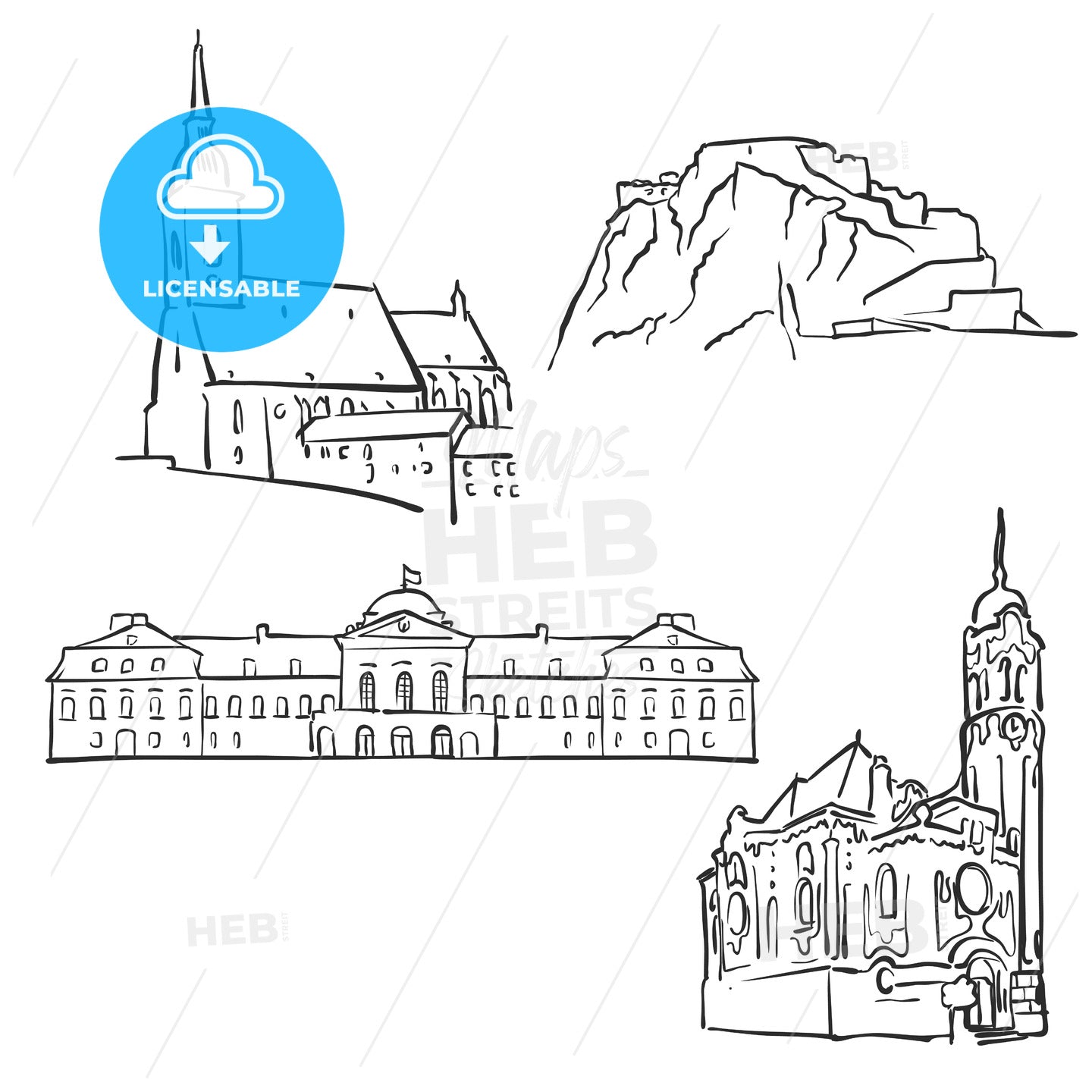 Bratislava, Slovakia, Famous Buildings – instant download