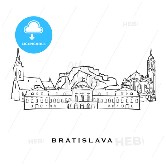 Bratislava Slovakia famous architecture – instant download