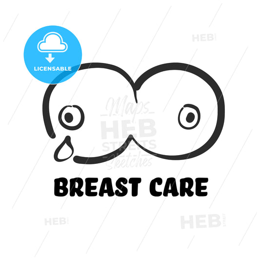Breast care icon – instant download