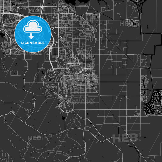 Brentwood, California - Area Map - Dark