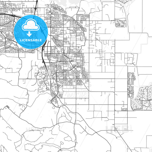 Brentwood, California - Area Map - Light