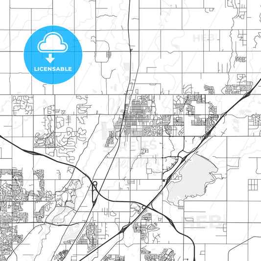 Brighton, Colorado - Area Map - Light