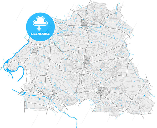 Bronckhorst, Gelderland, Netherlands, high quality vector map