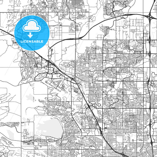Broomfield, Colorado - Area Map - Light