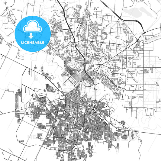 Brownsville, Texas - Area Map - Light