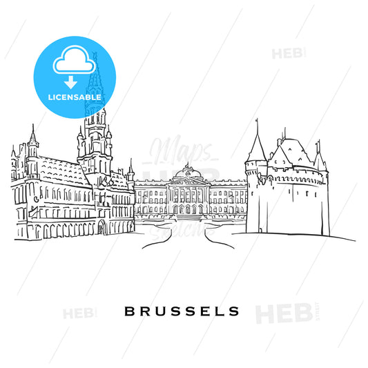 Brussels Belgium famous architecture – instant download