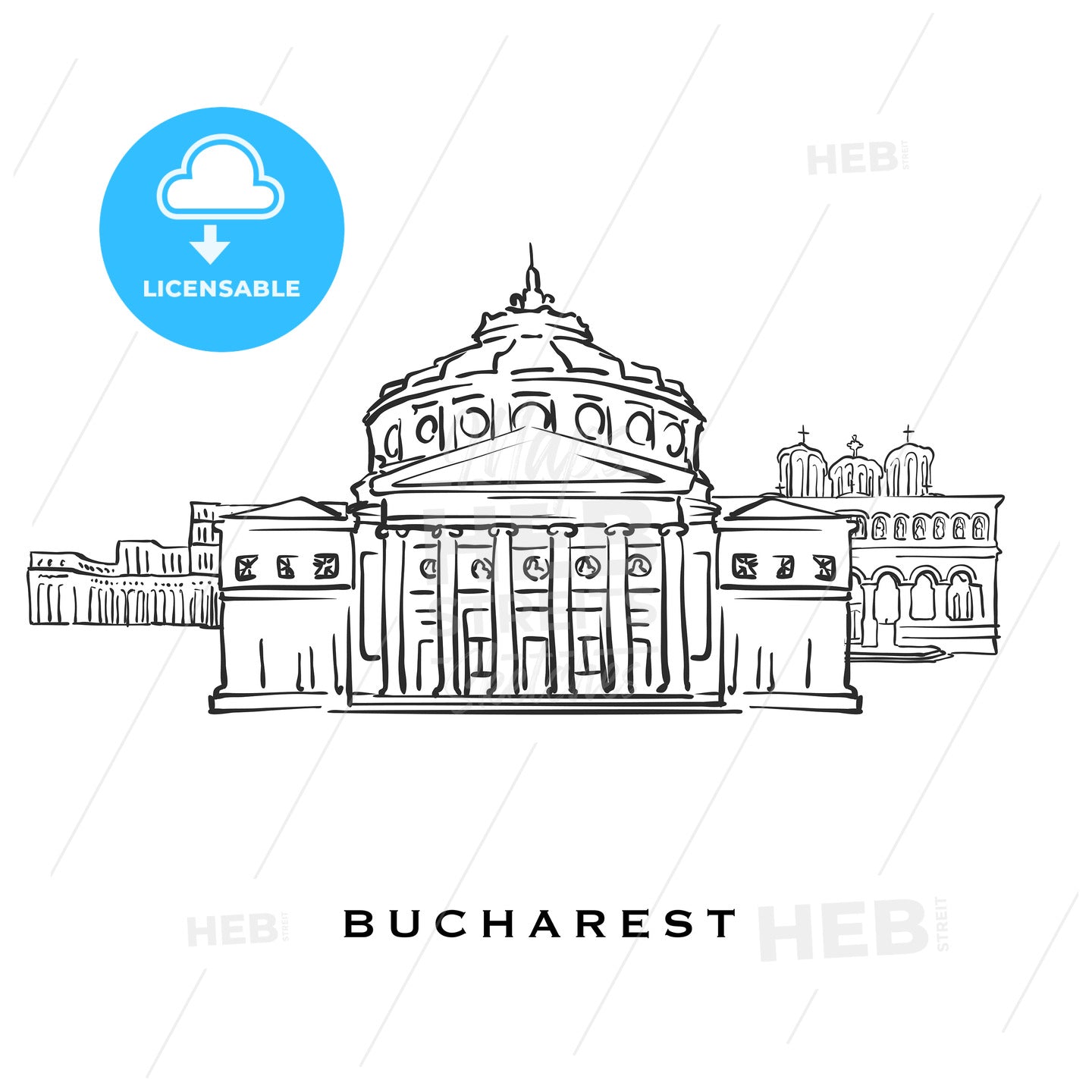Bucharest Romania famous architecture – instant download