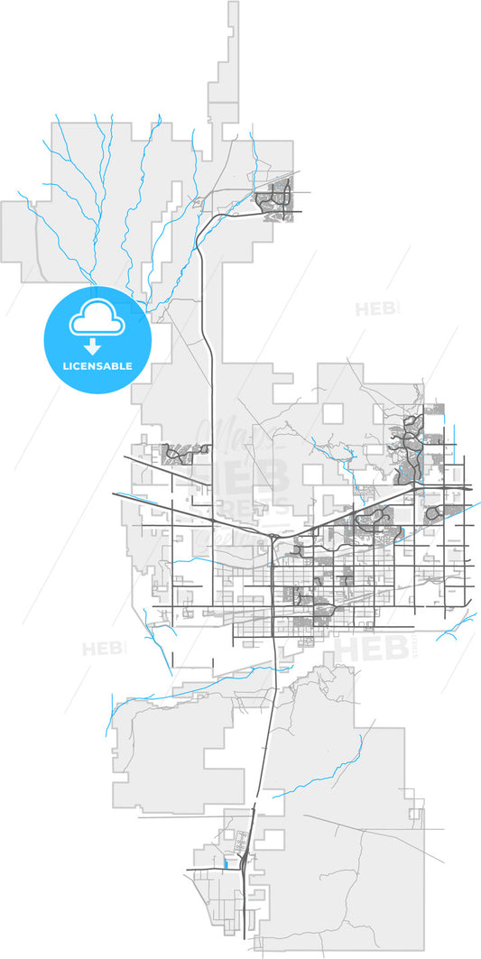 Buckeye, Arizona, United States, high quality vector map