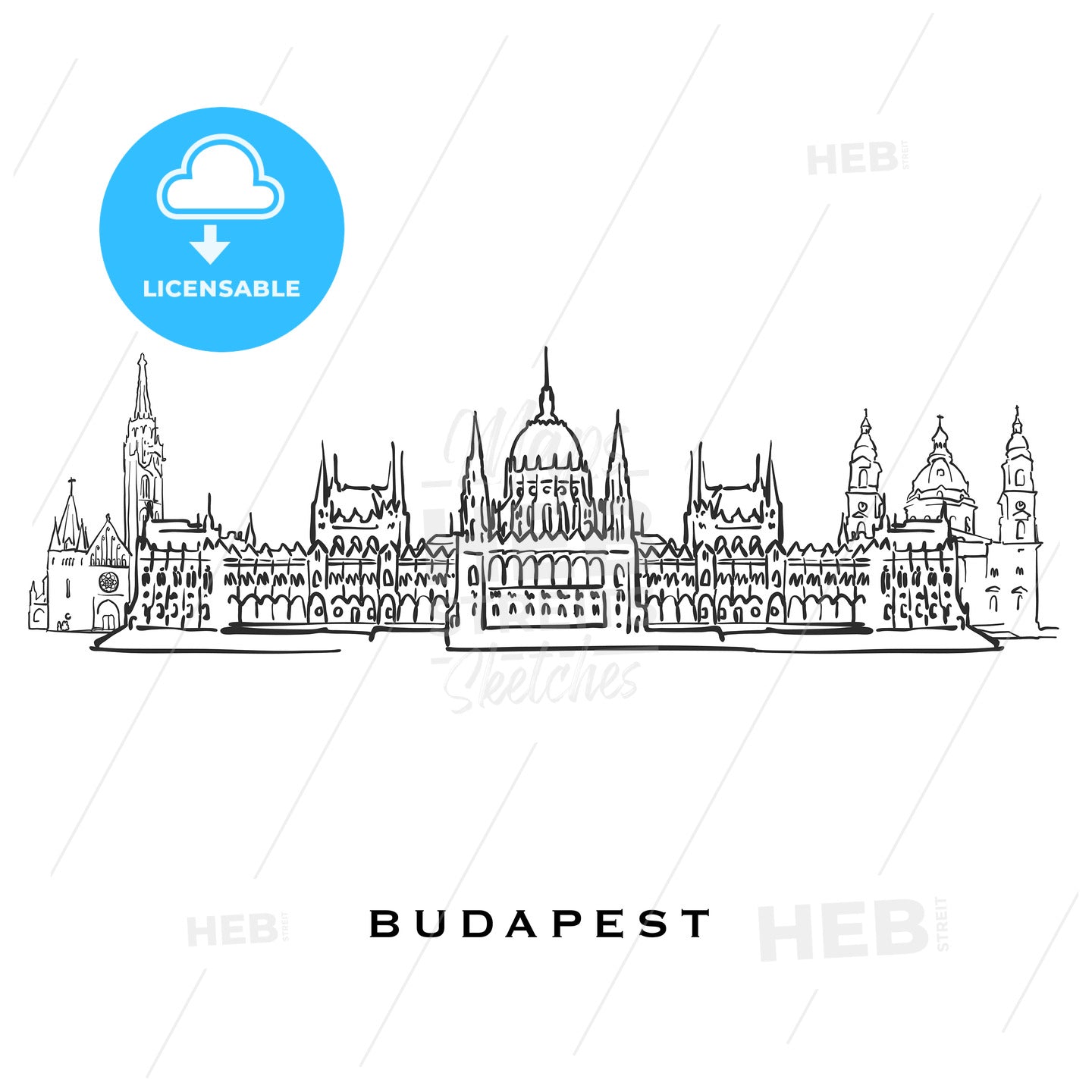 Budapest Hungary famous architecture – instant download