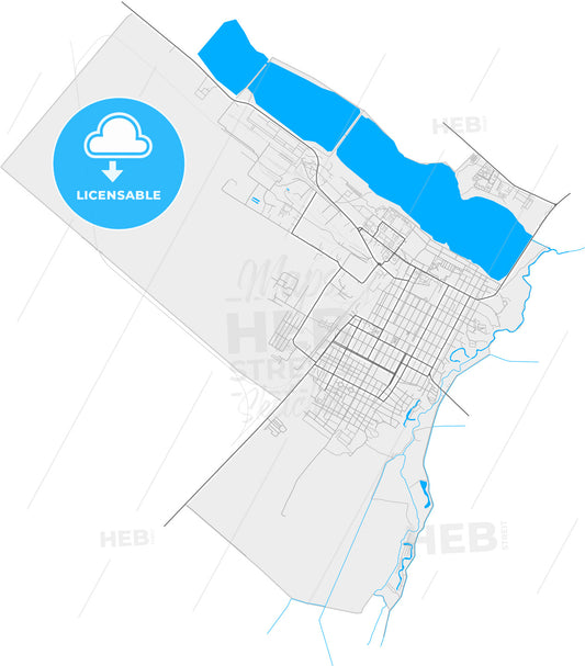 Budyonnovsk, Stavropol Krai, Russia, high quality vector map