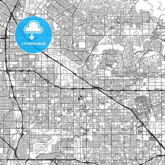 Buena Park, California - Area Map - Light