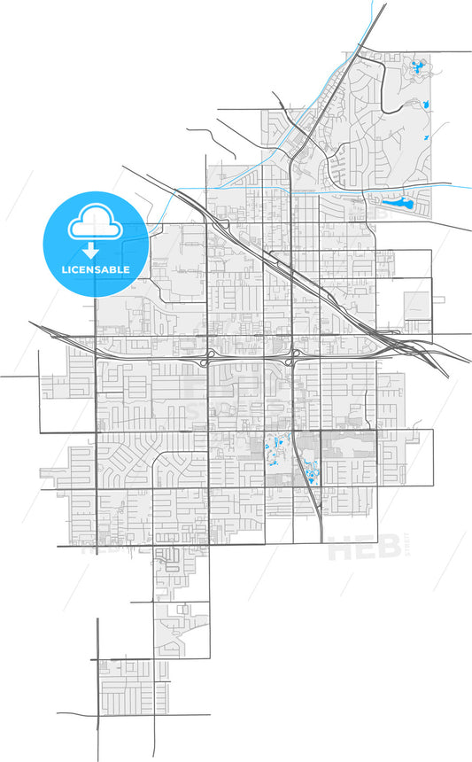 Buena Park, California, United States, high quality vector map