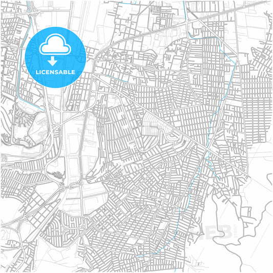 Buenavista, México, Mexico, city map with high quality roads.