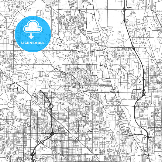 Buffalo Grove, Illinois - Area Map - Light