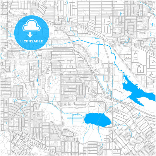 Burnaby, British Columbia, Canada, city map with high quality roads.