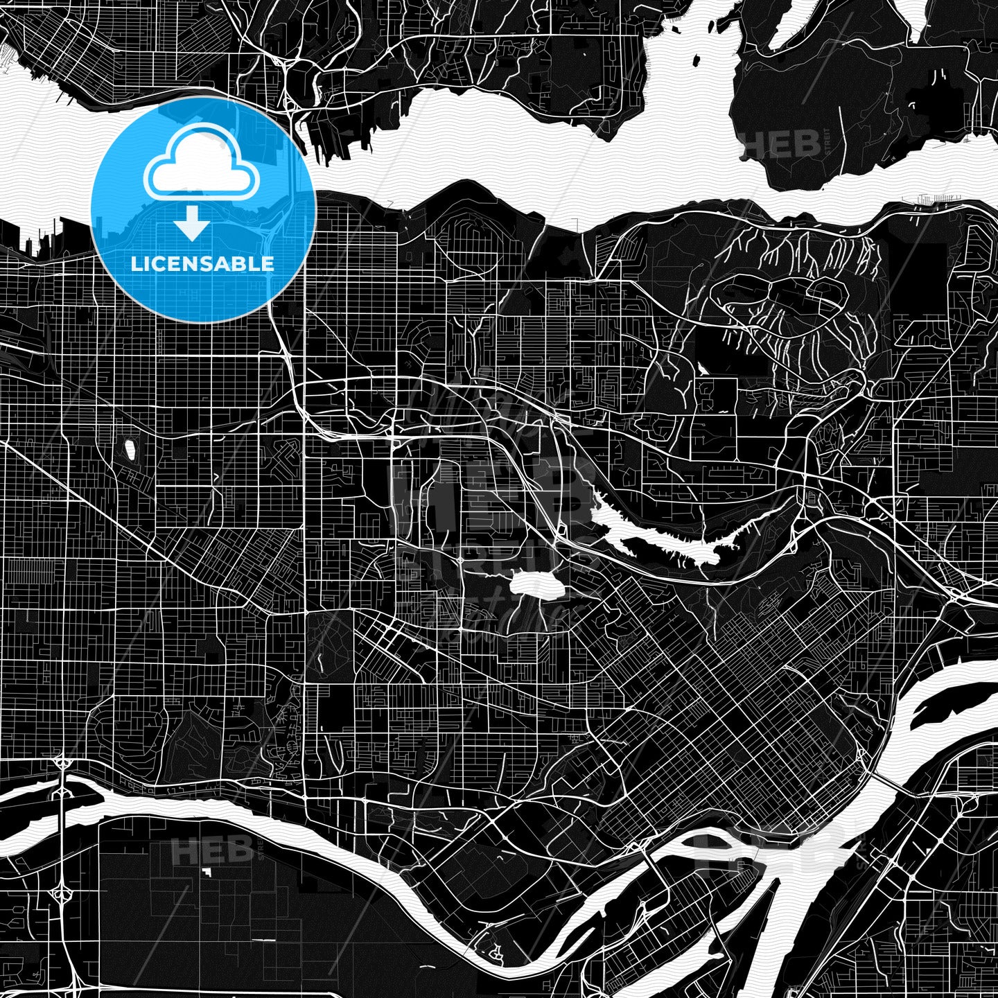 Burnaby, Canada PDF map