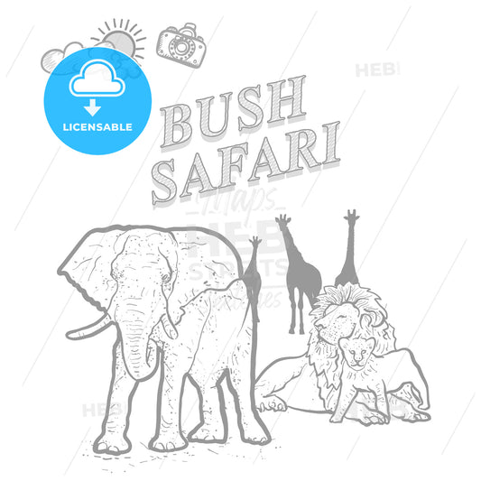 Bush safari travel marketing cover – instant download