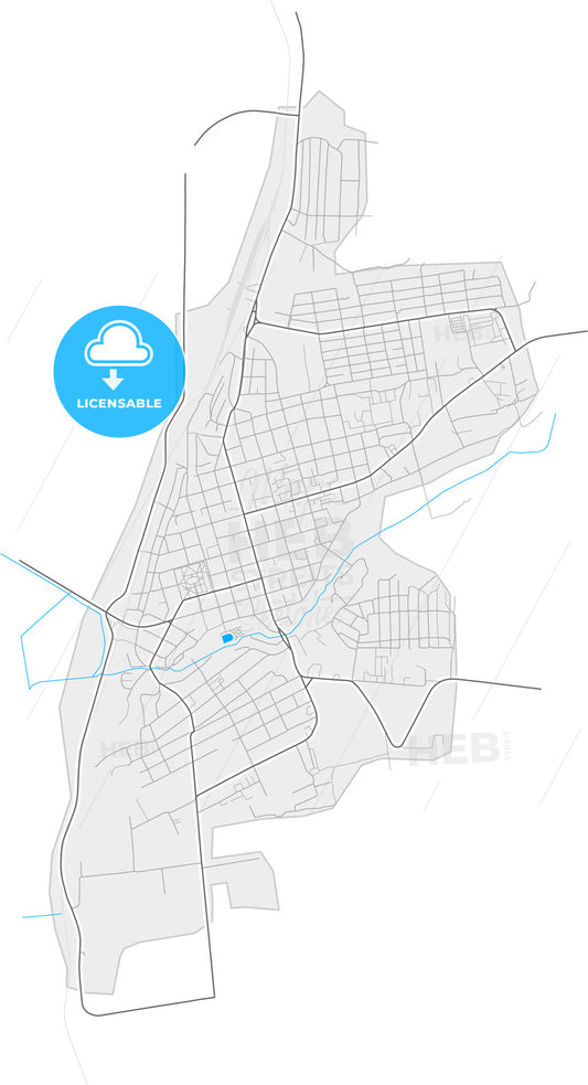 Cahul, Cahul district, Moldova, high quality vector map