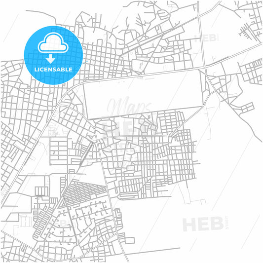 Calabozo, Venezuela, city map with high quality roads.