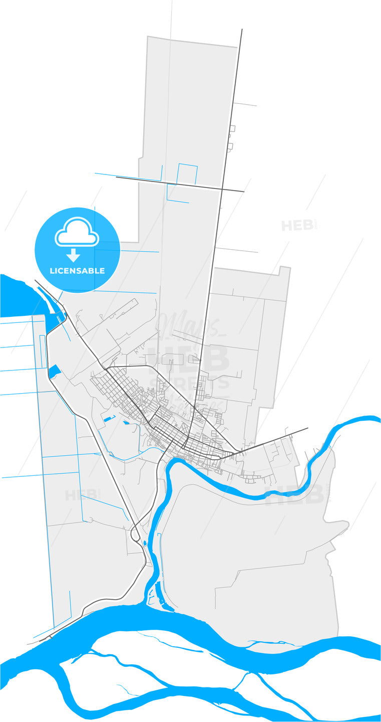 Călărași, Călărași, Romania, high quality vector map