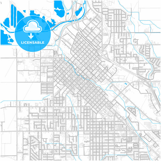 Caldwell, Idaho, United States, city map with high quality roads.
