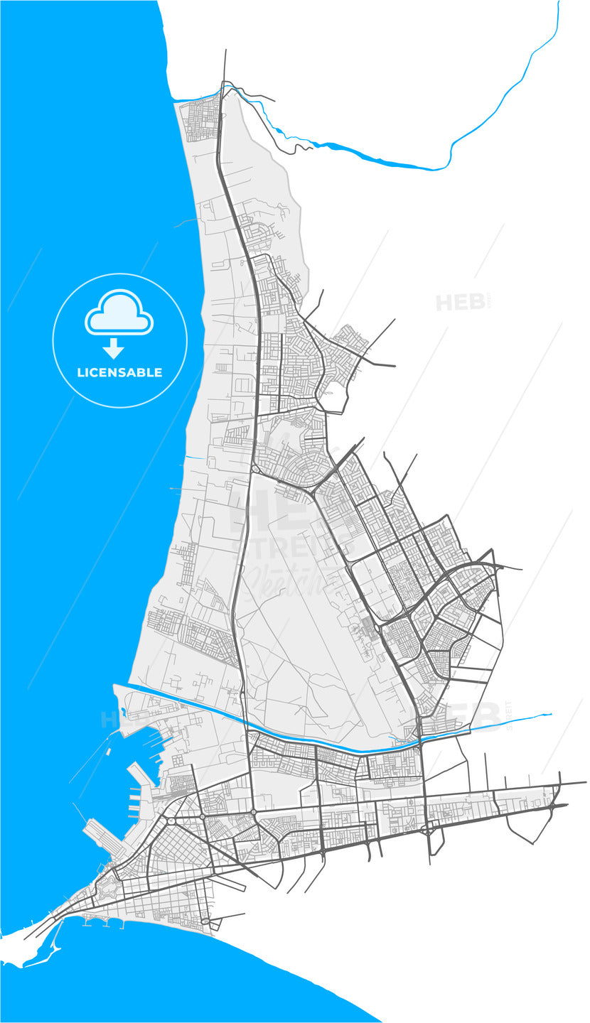 Callao, Peru, high quality vector map