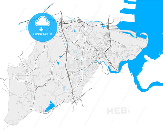 Camargo, Cantabria, Spain, high quality vector map