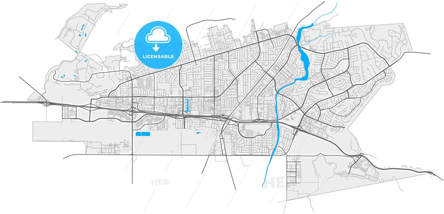 Camarillo, California, United States, high quality vector map