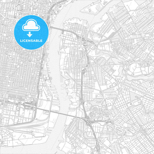 Camden, New Jersey, USA, bright outlined vector map