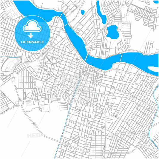 Campos dos Goytacazes, Brazil, city map with high quality roads.