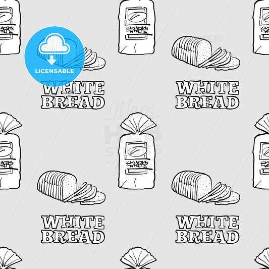 Canadian White seamless pattern greyscale drawing – instant download