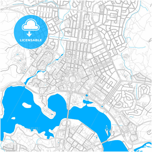 Canberra–Queanbeyan, Australian Capital Territory, Australia, city map with high quality roads.