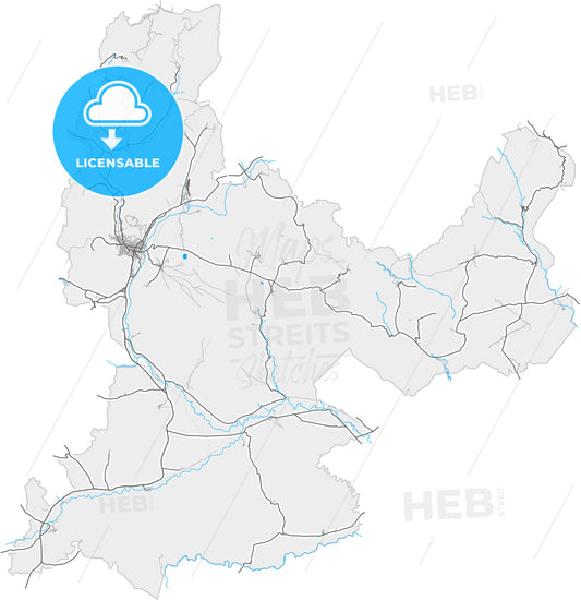 Çankırı, Çankırı, Turkey, high quality vector map