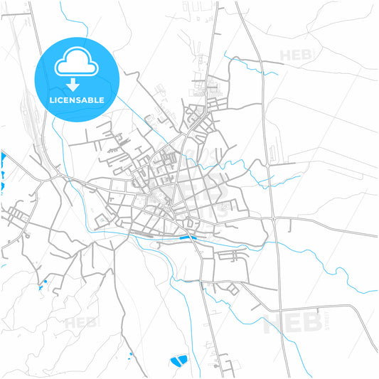 Caransebeș, Caraș-Severin, Romania, city map with high quality roads.