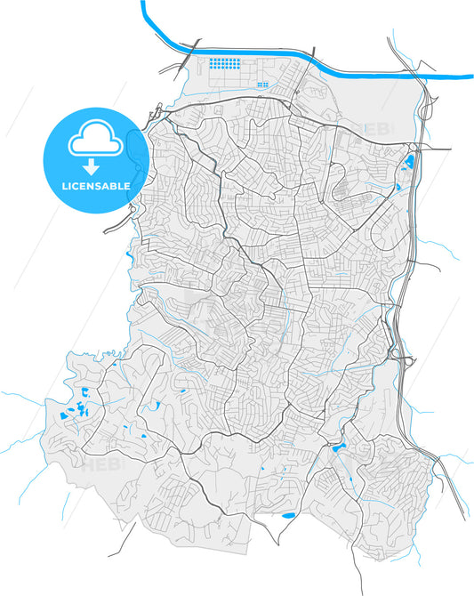 Carapicuiba, Brazil, high quality vector map