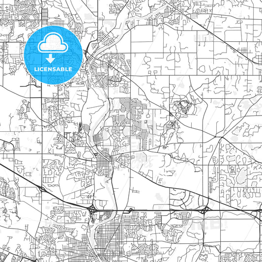 Carpentersville, Illinois - Area Map - Light