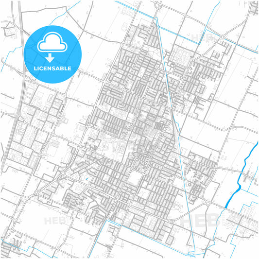 Carpi, Emilia-Romagna, Italy, city map with high quality roads.