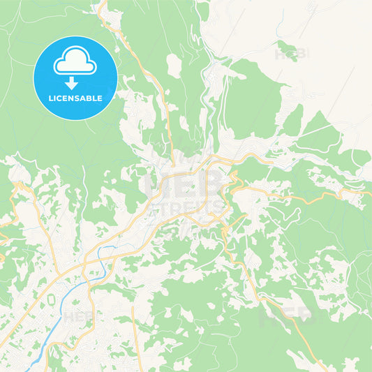Carrara, Italy Vector Map - Classic Colors