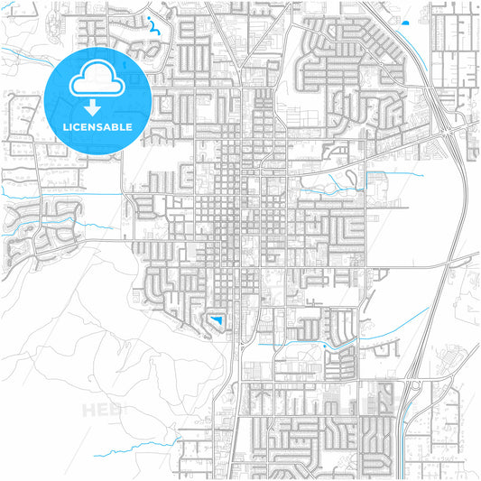 Carson City, Nevada, United States, city map with high quality roads.