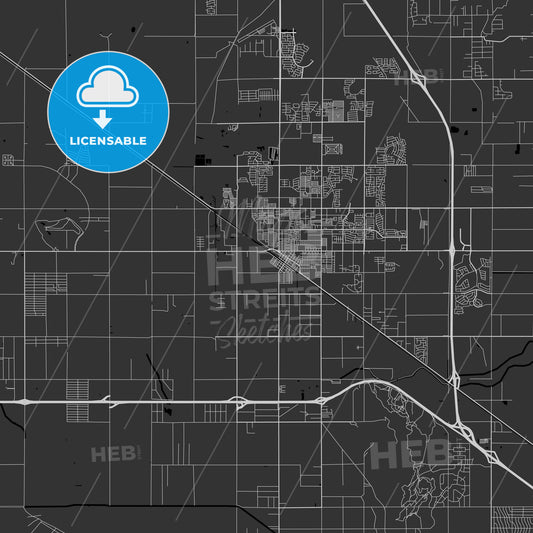 Casa Grande, Arizona - Area Map - Dark