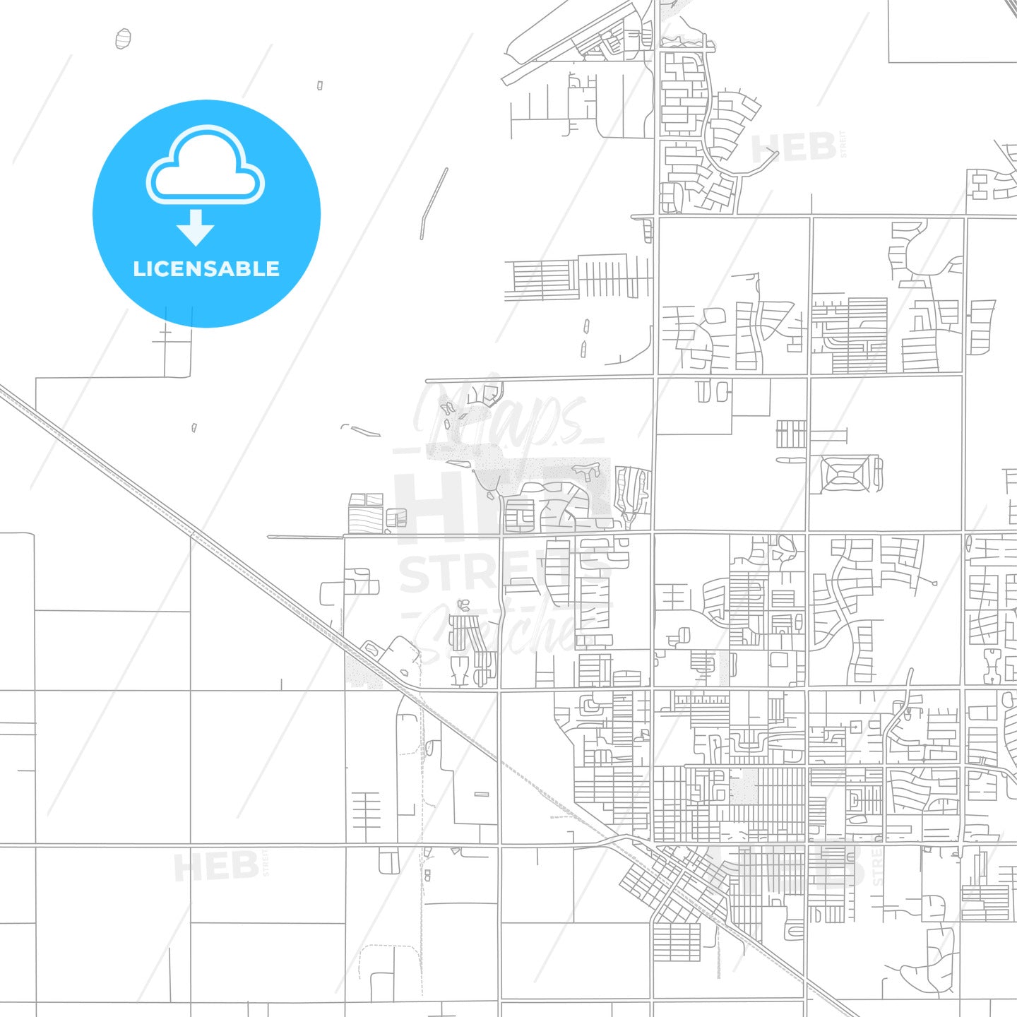 Casa Grande, Arizona, USA, bright outlined vector map