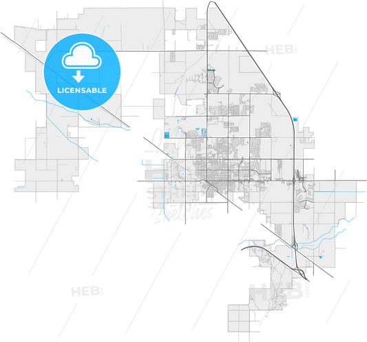 Casa Grande, Arizona, United States, high quality vector map