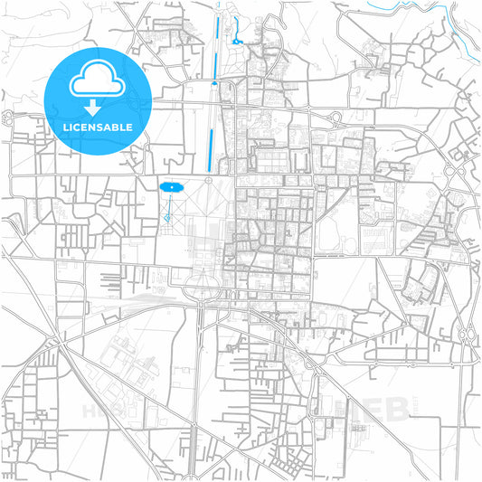 Caserta, Campania, Italy, city map with high quality roads.