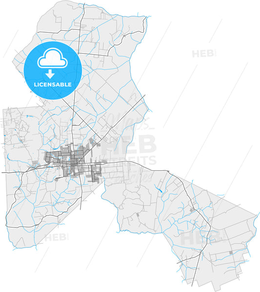 Castanhal, Brazil, high quality vector map