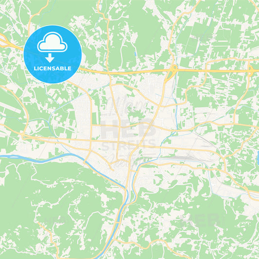 Celje, Slovenia Vector Map - Classic Colors