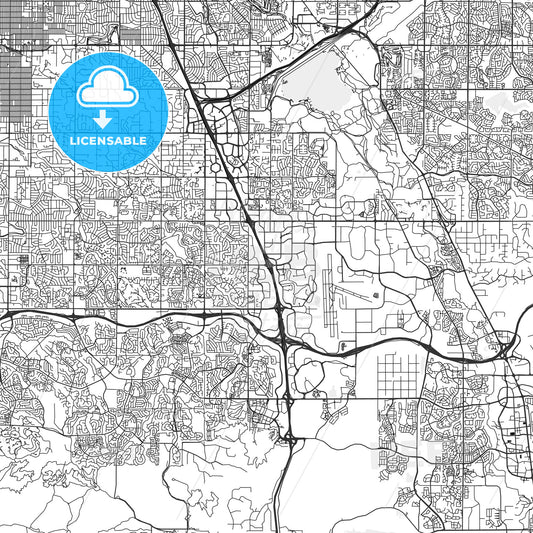 Centennial, Colorado - Area Map - Light