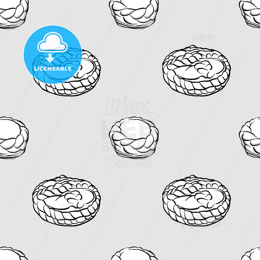 Cesnika seamless pattern greyscale drawing – instant download